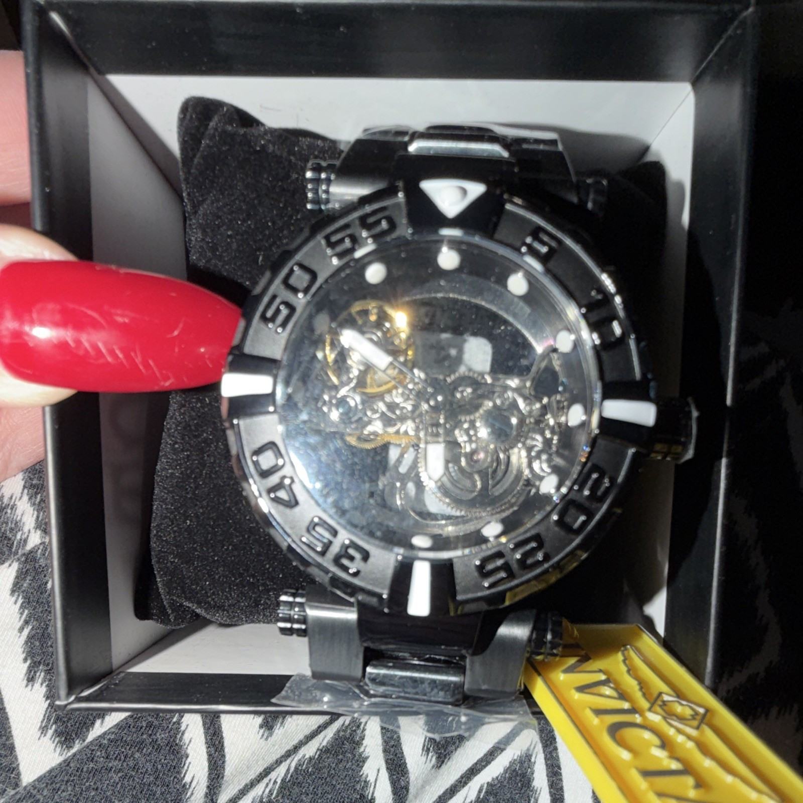 Invicta Subaqua Nebula Automatic Skeleton Dial Diver 47mm Black SS w/ Box