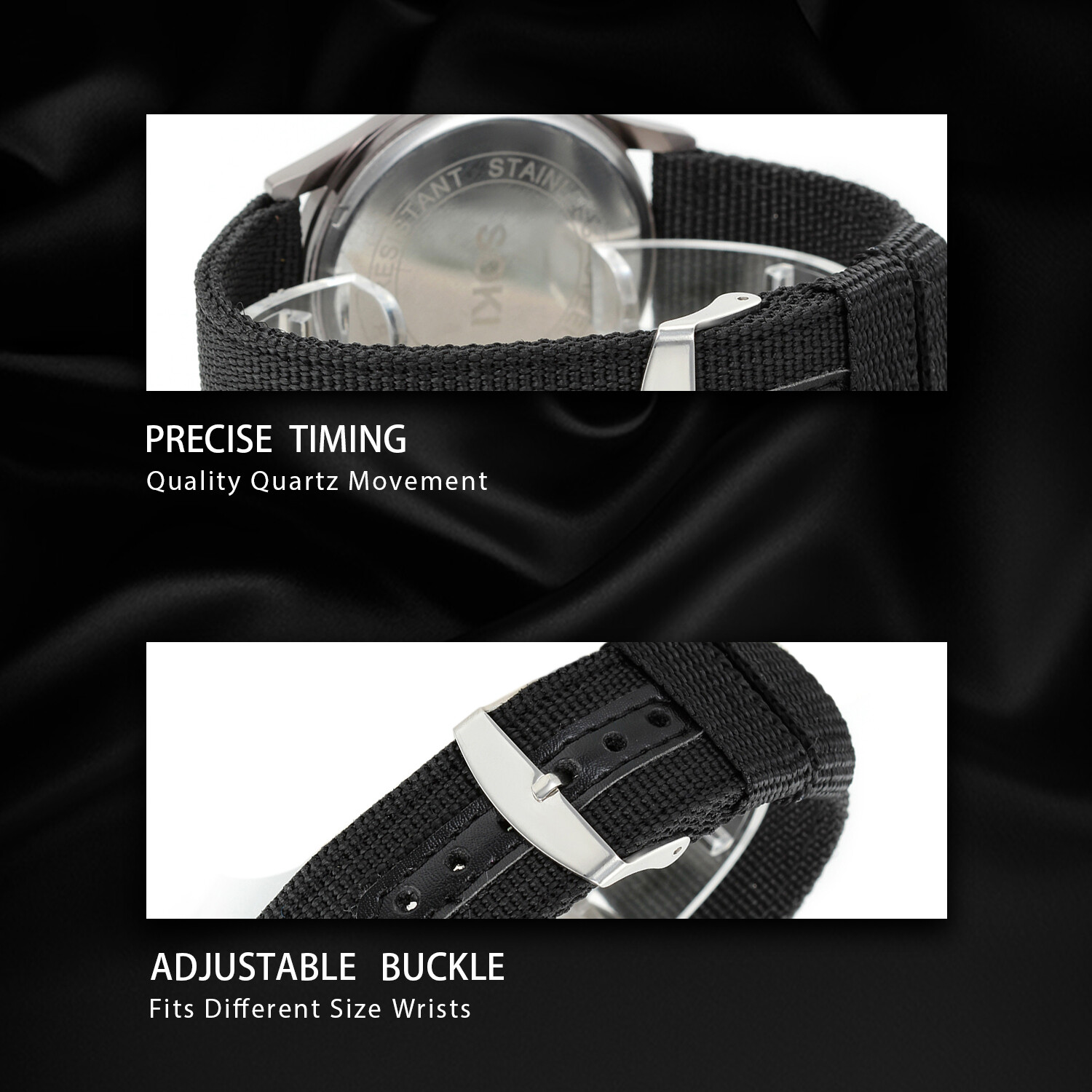 Easy-to-Read Date Leather Strap Watch Calendar Luminous Watch Simple Wristwatch