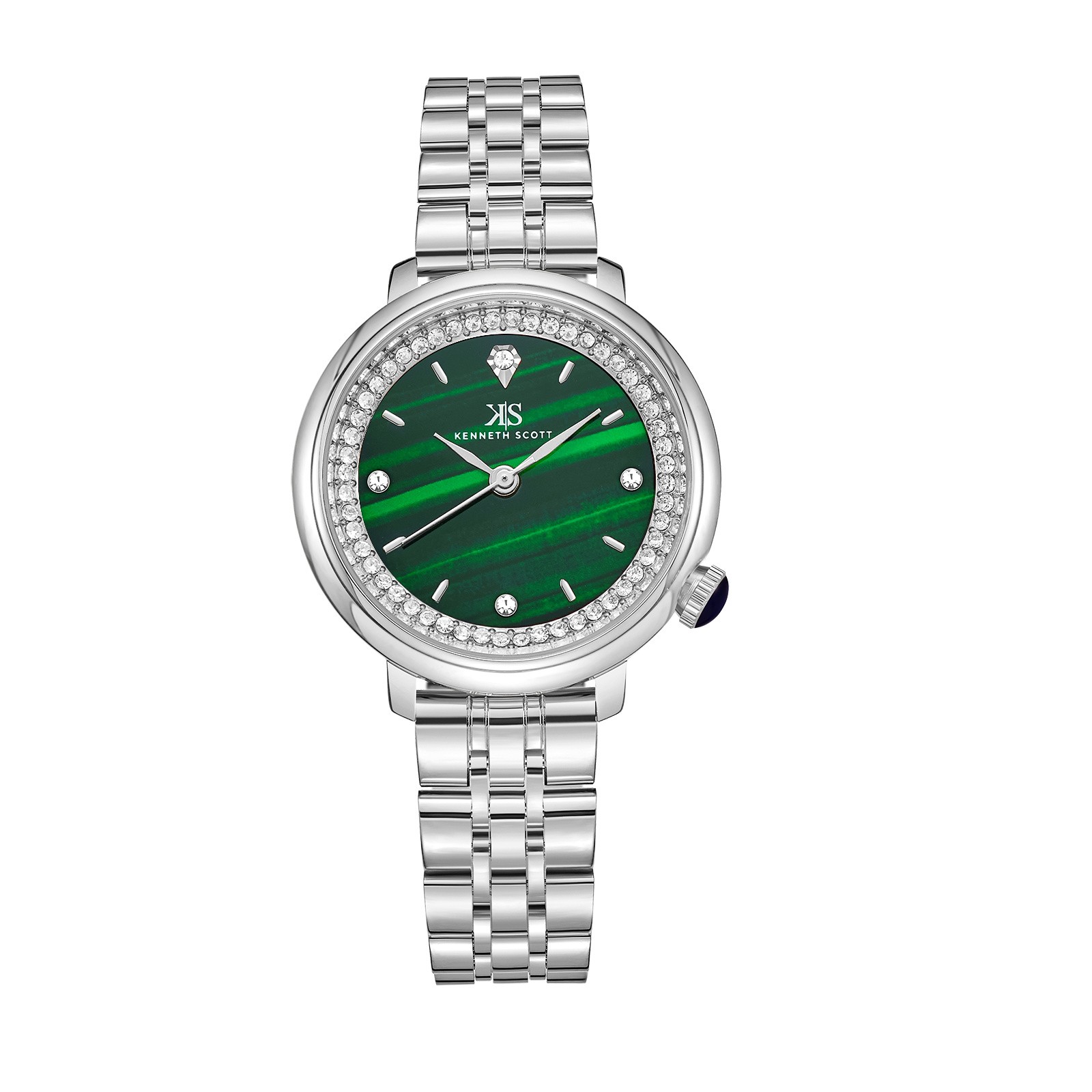 Kenneth Scott Women’s Analog Watch | Green Dial, 30mm, 30 m (3 ATM)