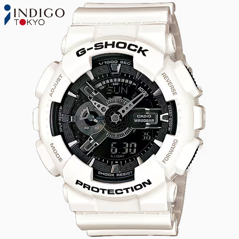 CASIO G-SHOCK GA-110GW-7AJF Analog Digital White Case Black Dial 51.2mm Watch
