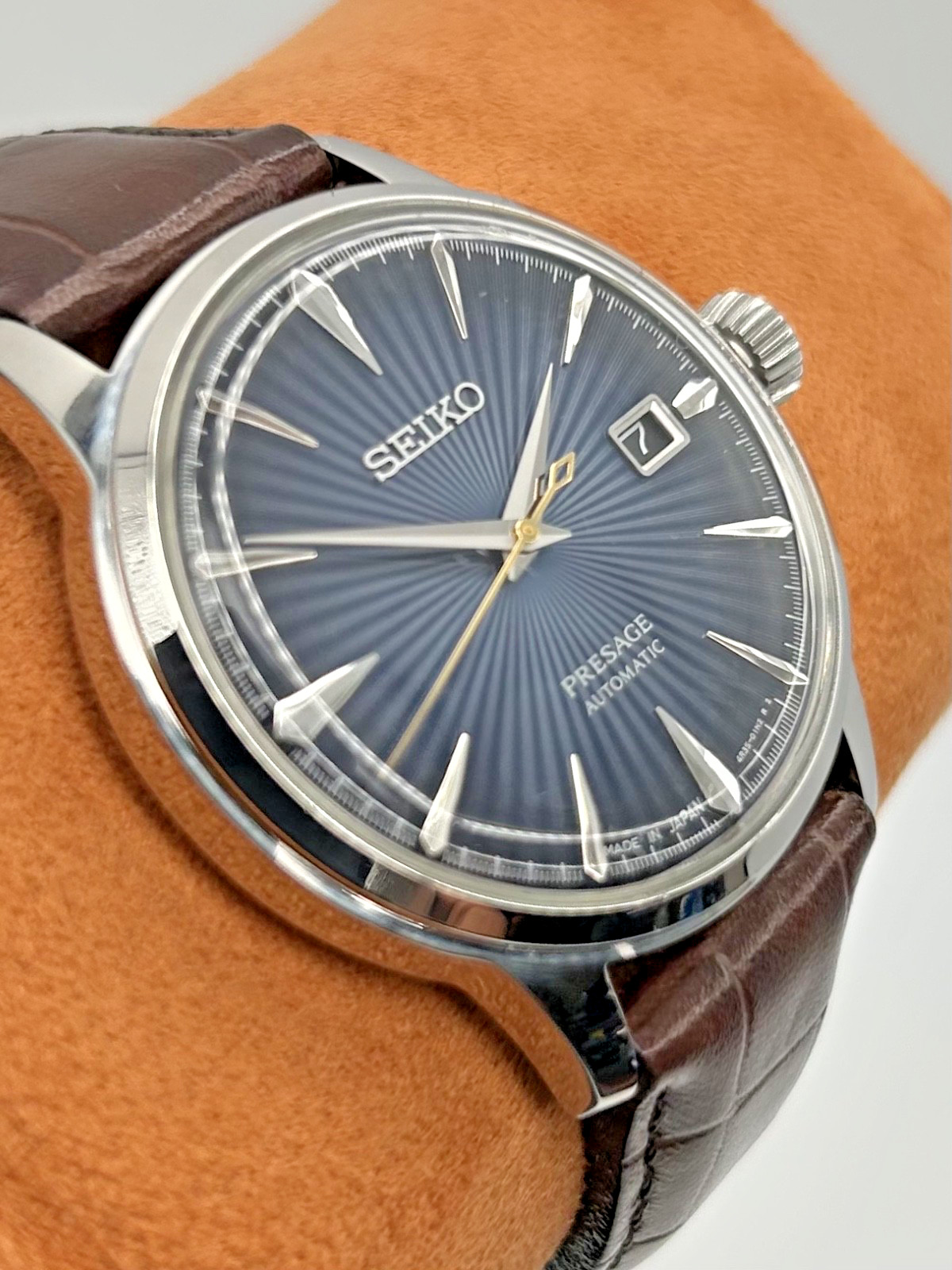 Seiko Presage Blue Moon Japan SRPB41J1 Full Set Box & Papers – Double Strap