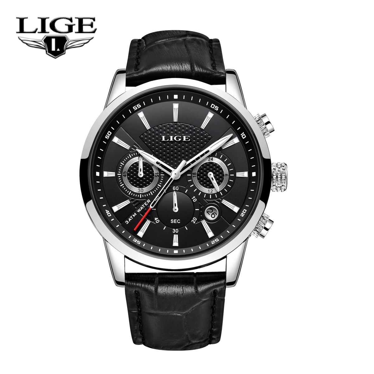 2024 Men’s Watch Quartz Luminous Date 3ATM Waterproof Man Daily Wristwatch Gift