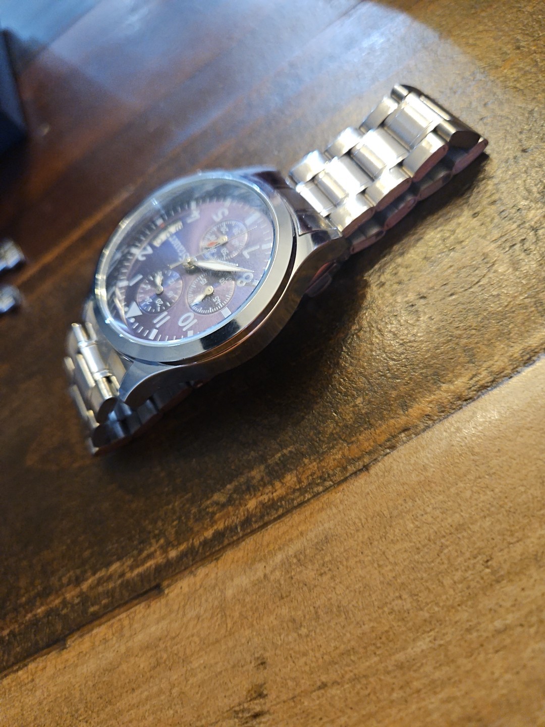 Stauer Men’s Chronograph Watch Jet-Setter Silver Stainless Steel