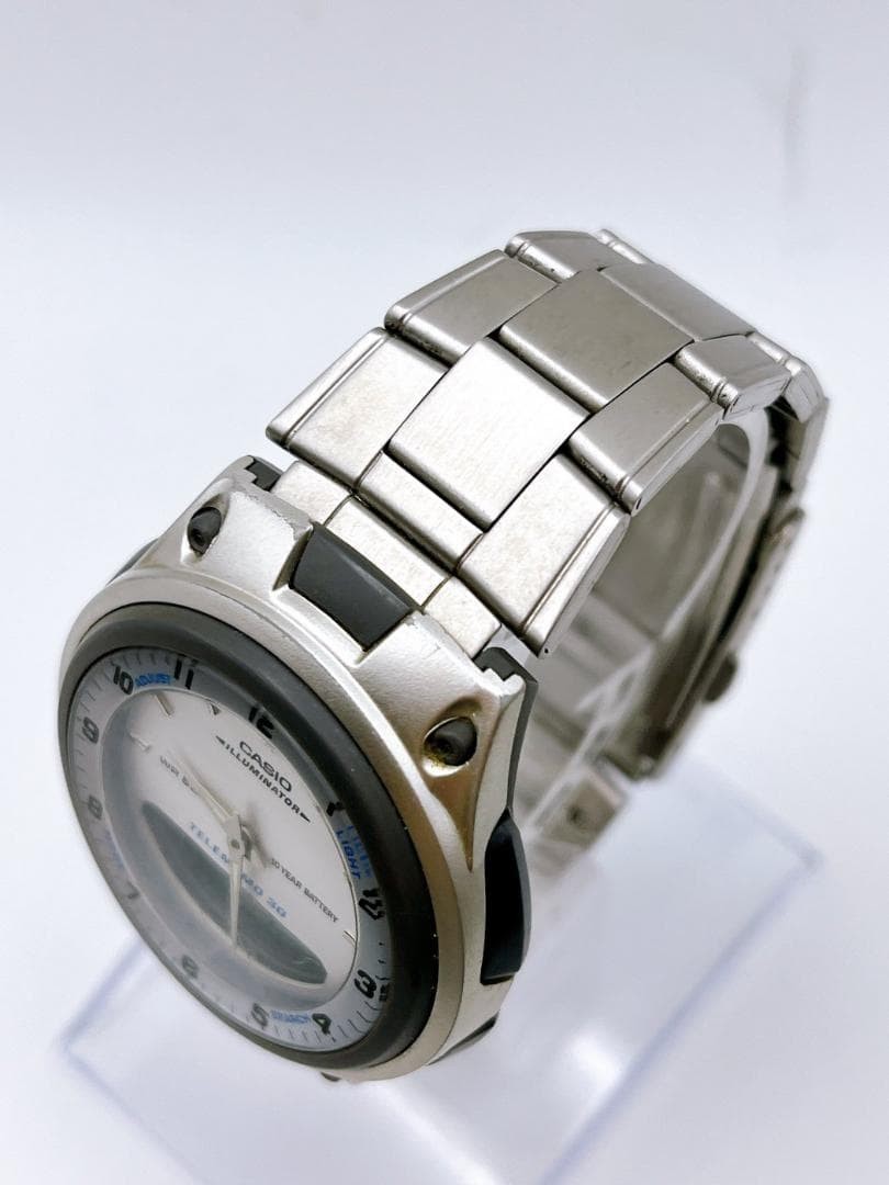 Casio AW-80 Silver White Analog Digital Watch