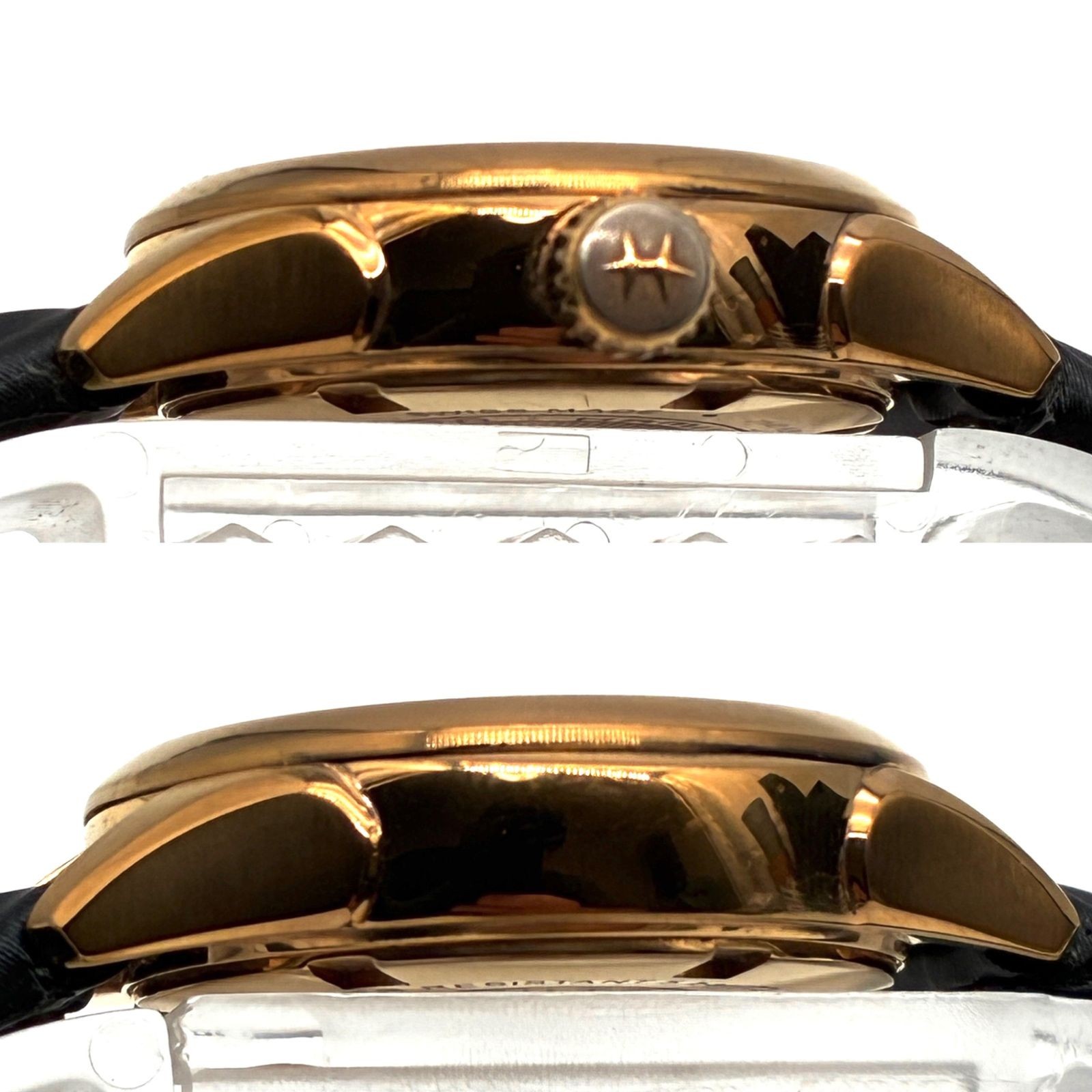 Rare Working Hamilton Jazzmaster Lady Quartz Natural Diamond PVD Gold Black Busi