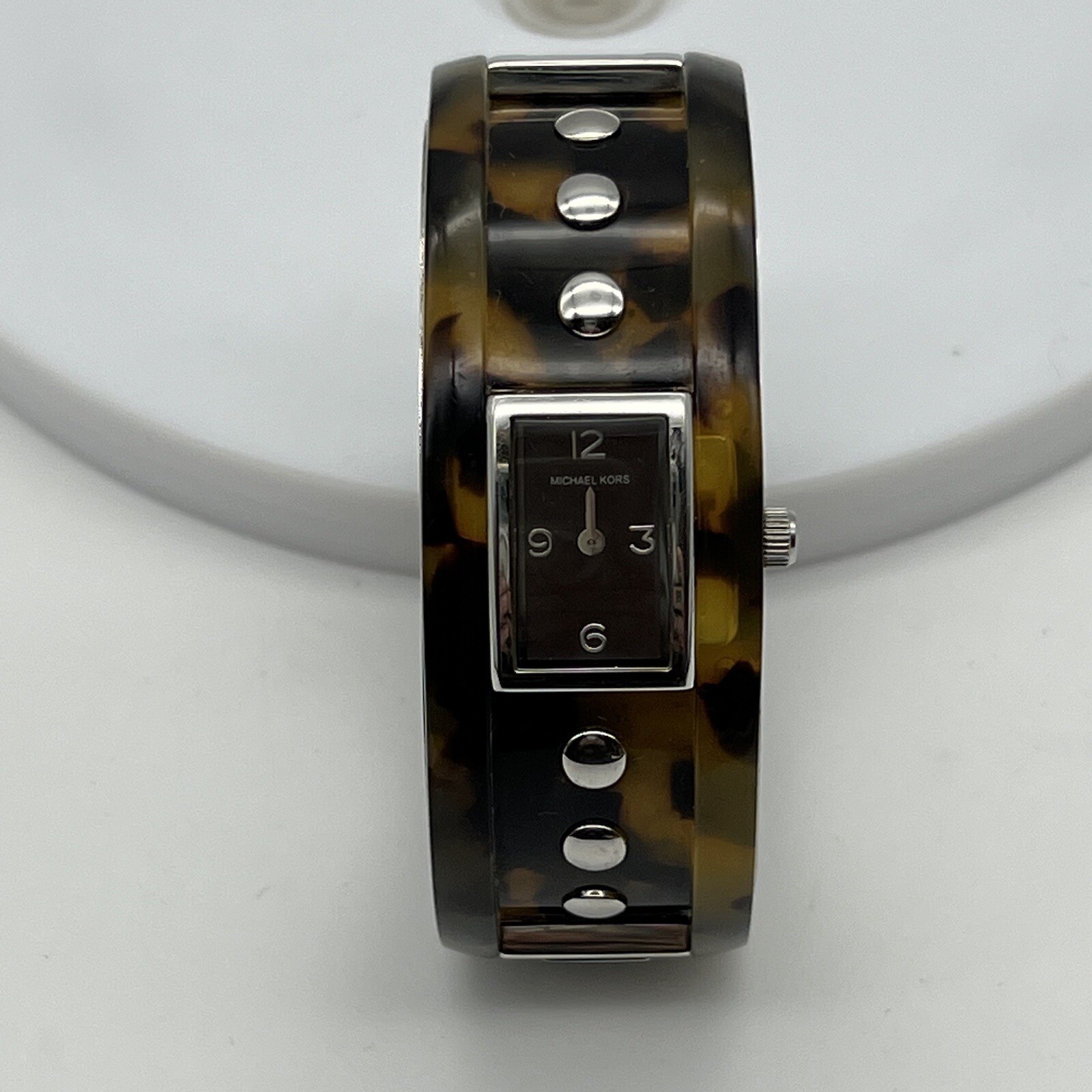 Michael Kors Tortoise Acrylic Brown Dial Ladies Watch MK4130 Quartz Untested