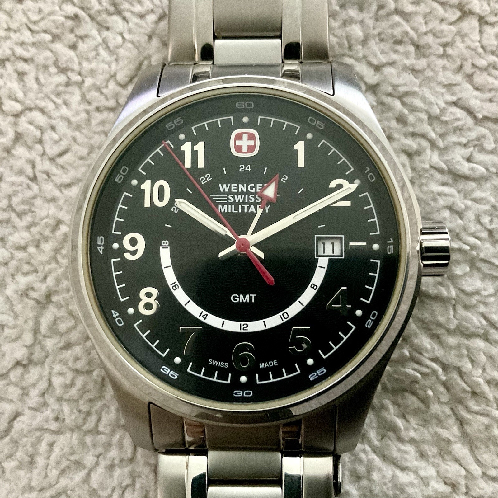 Wenger Swiss Military Men’s Black Dial Watch (7902X)