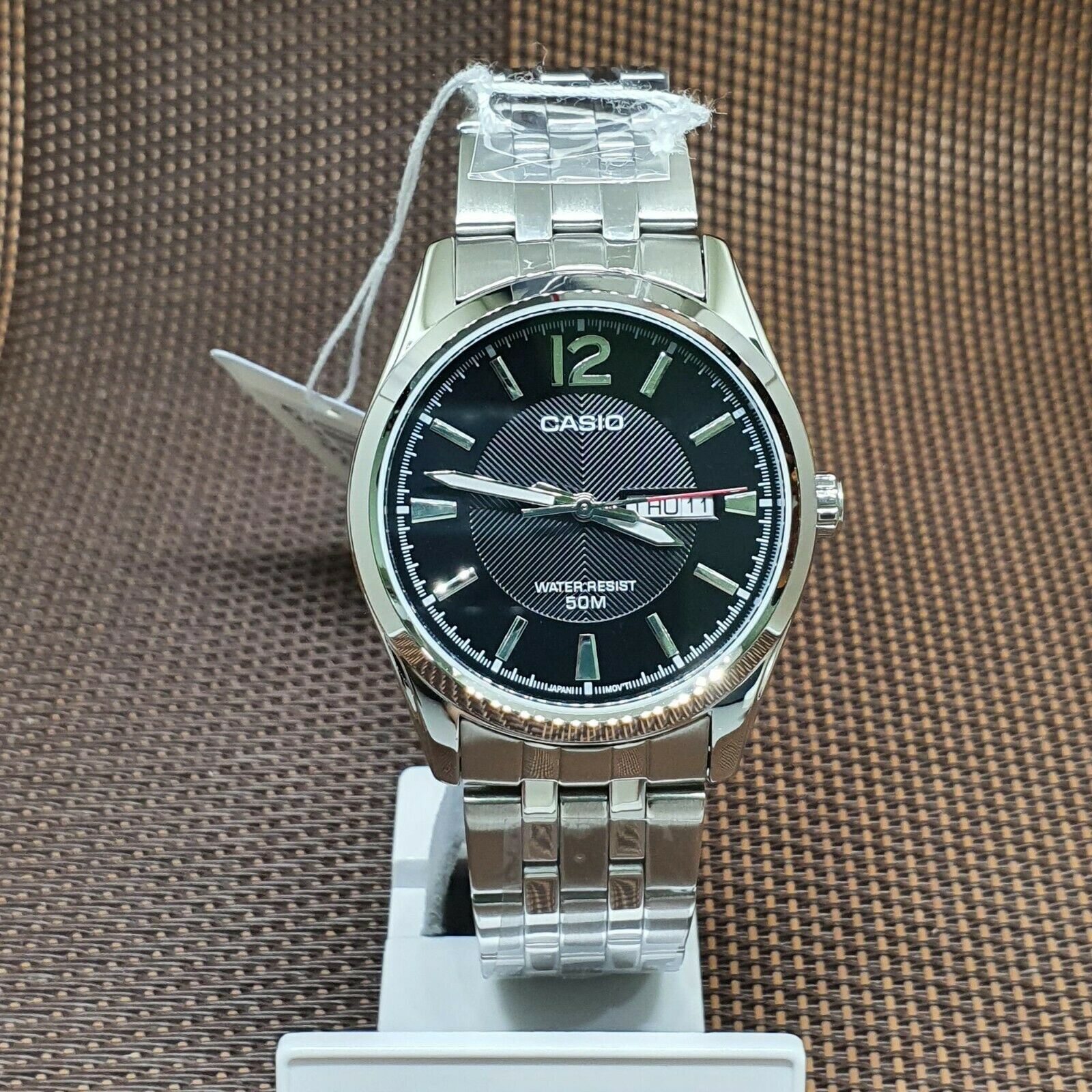 Casio MTP-1335D-1A Stainless Steel Black Analog Quartz Men’s Casual Dress Watch