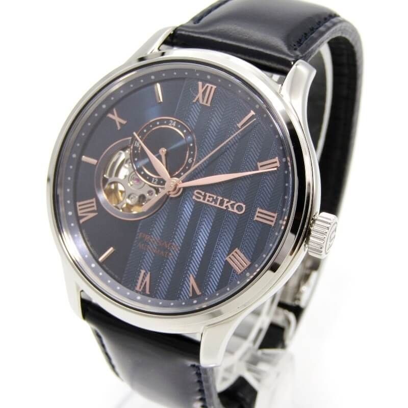SEIKO PRESAGE SARY187 Japanese Garden Automatic Men’s Watch Navy Leather No Box