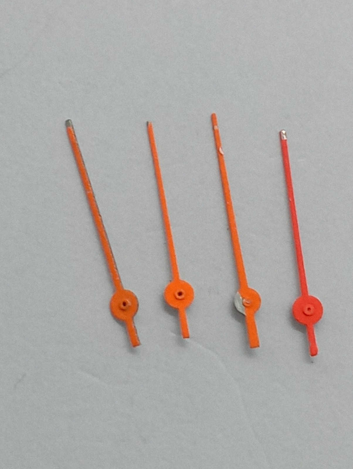 VTG Lot 4pcs. Orange Womens Diver Second Hand Movements Ø 0.190 Watch Part 11mm.