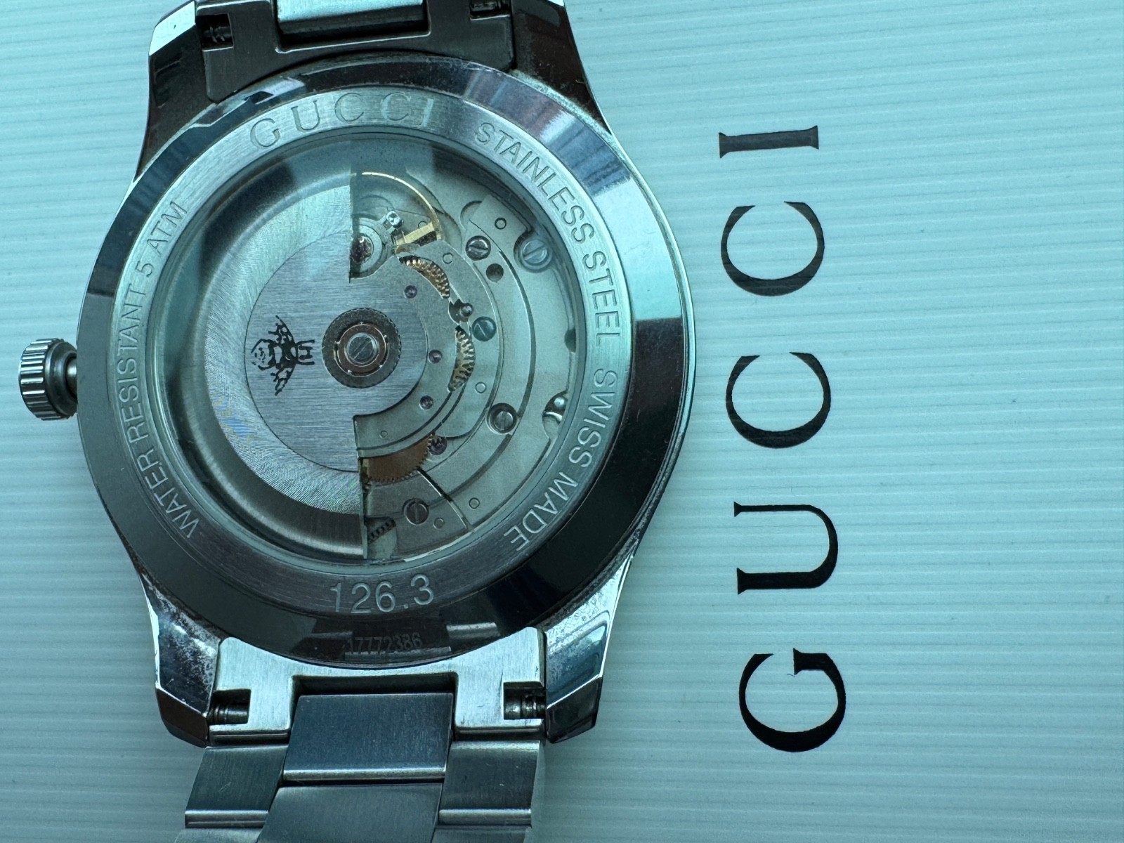 GUCCU Eryx AUTOMATIC Men’s Watch Silver Dial (YA126339)