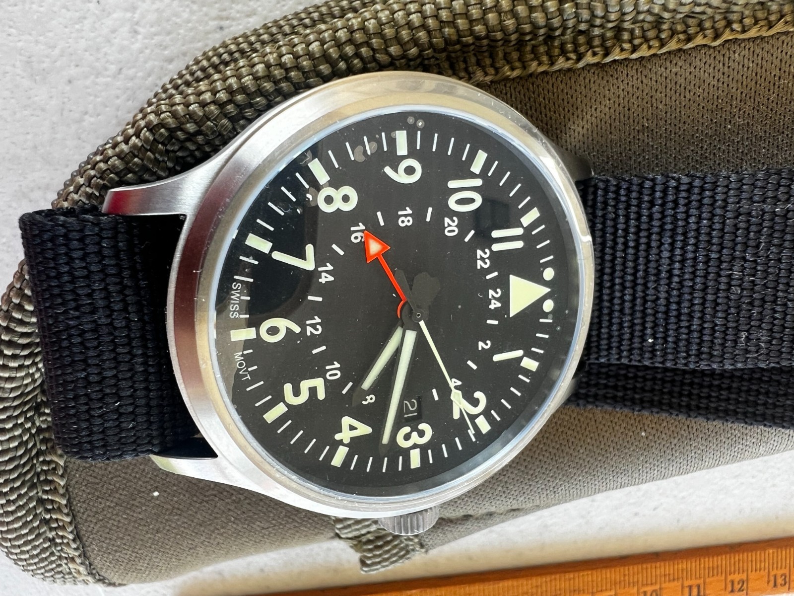 County Comm Maratac 44m Large Titanium GMT Plain Dial Watch Gen 2