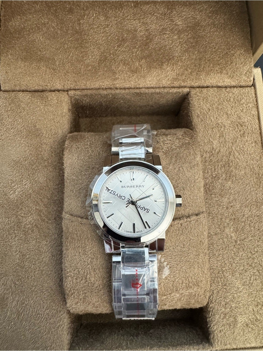 NWT Burberry Women’s Silver Dial Stainless Steel Watch BU9200
