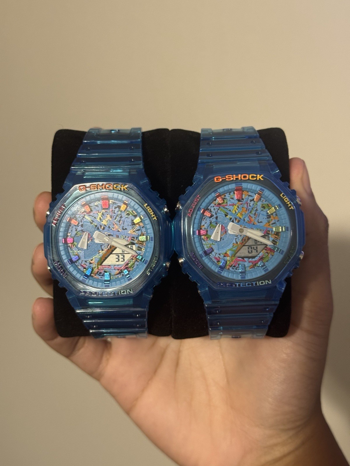 🌟 G-SHOCK GA-2100 BLUE TRANSPARENT DUO – COMIC VIBES 🌊