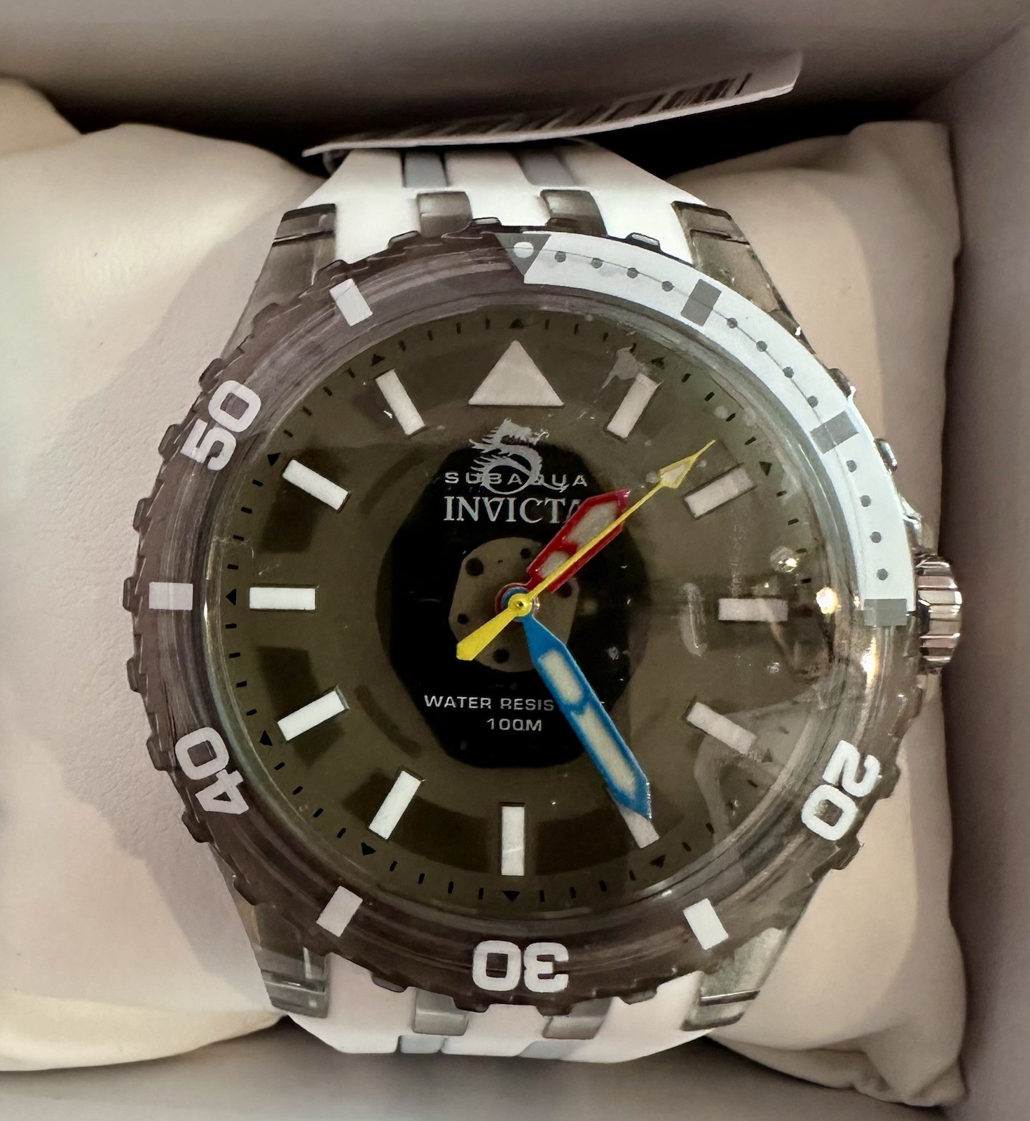 Invicta Subaqua Chromamode Men’s Diver Watch- 44mm, White-100M WR 🤿🔥