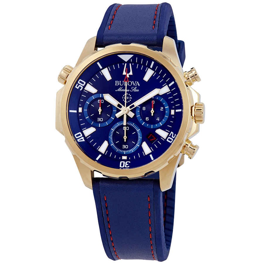 Bulova Marine Star Chronograph Blue Dial Men’s Watch 97B168
