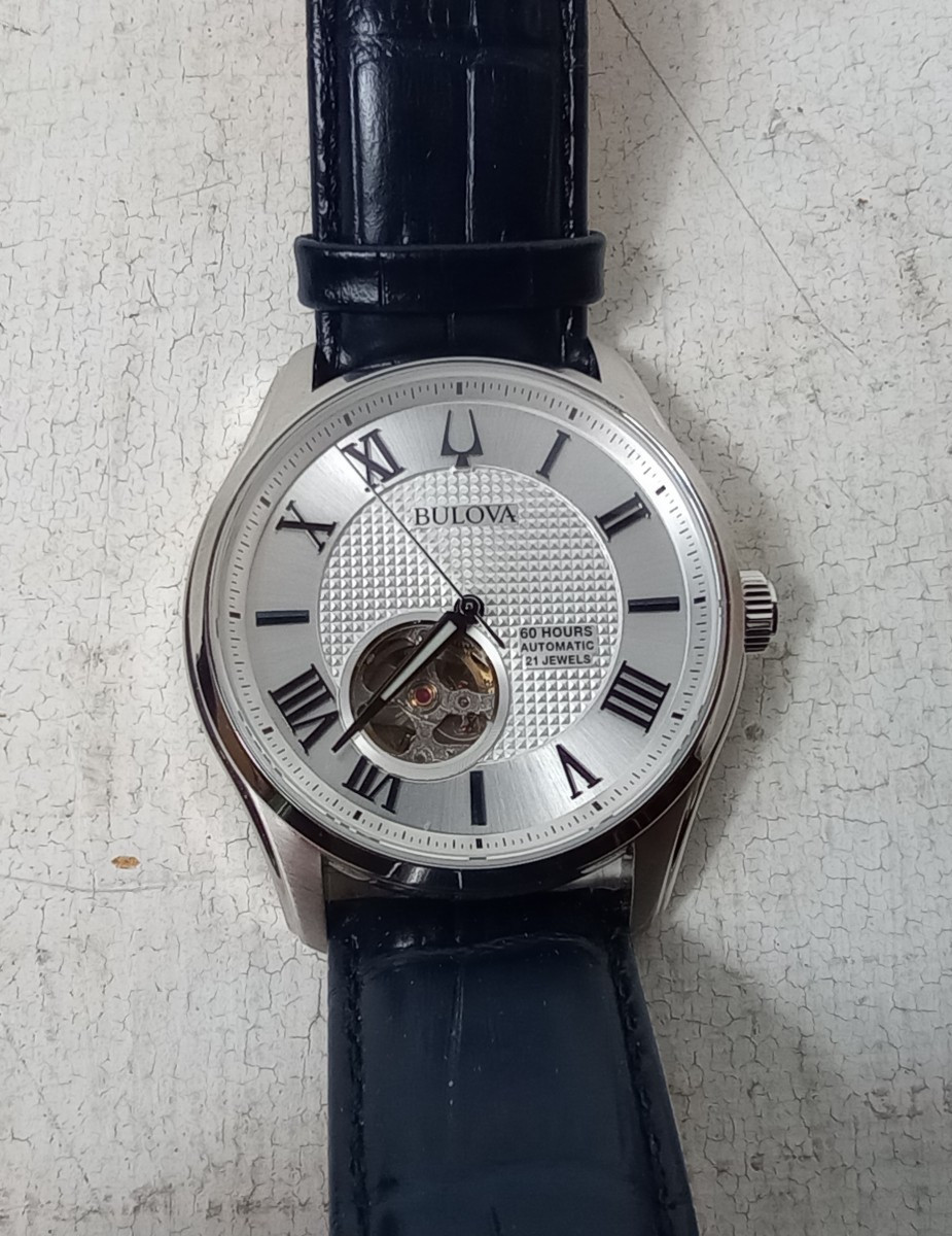 Bulova 96A206 Wilton Automatic Men’s Watch w/ Rotating Charge Case
