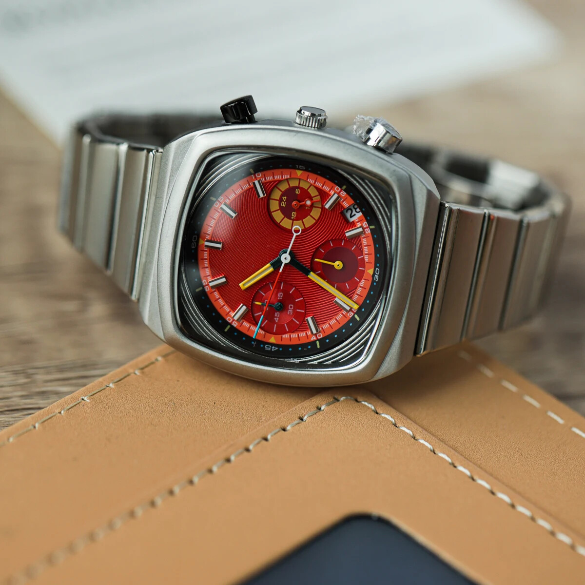 Mens CILOA Quartz Retro automatic Movement Stainless Steel Waterproof Watches