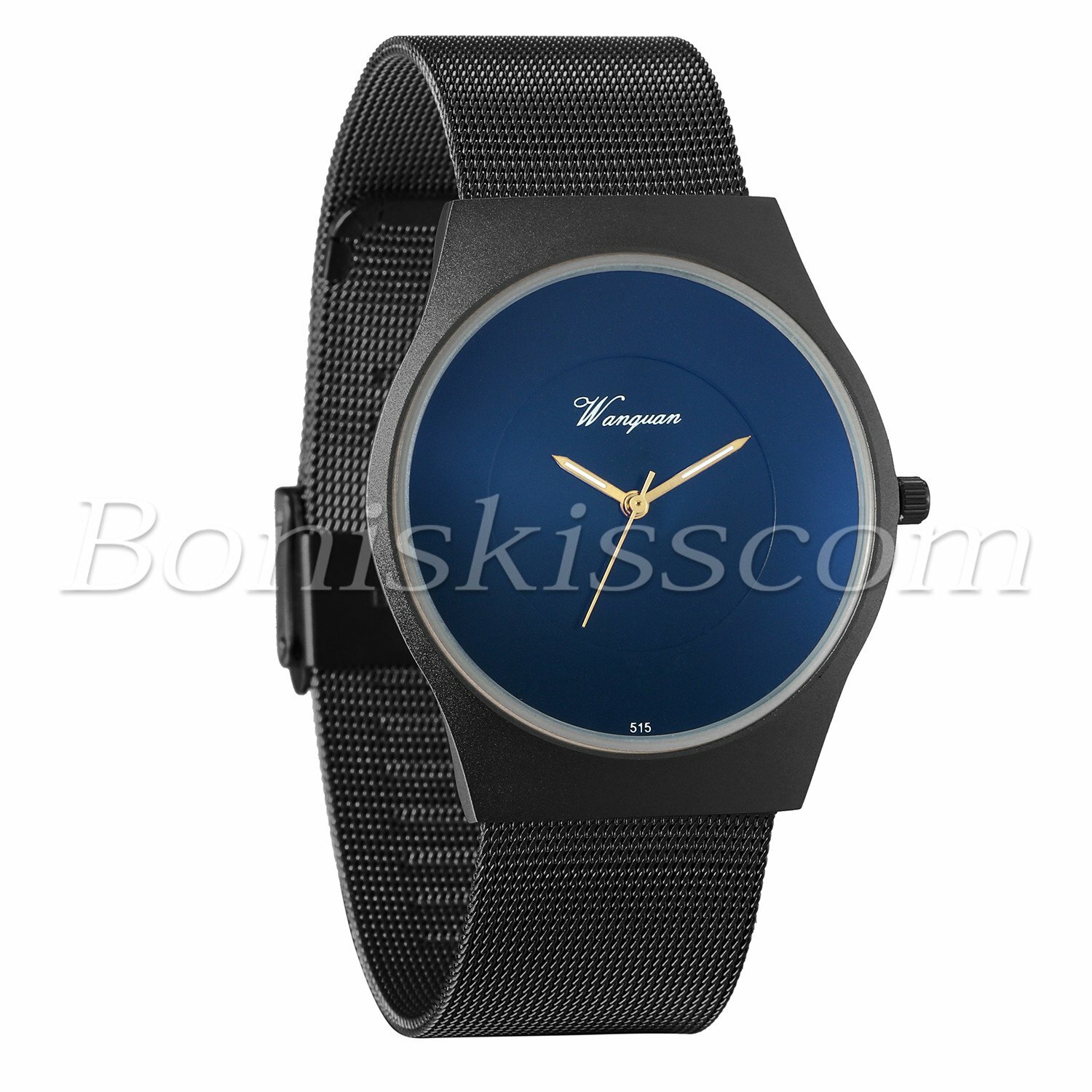 Mens Simple Charm Stainless Steel Mesh Band Matte Case Quartz Analog Wrist Watch