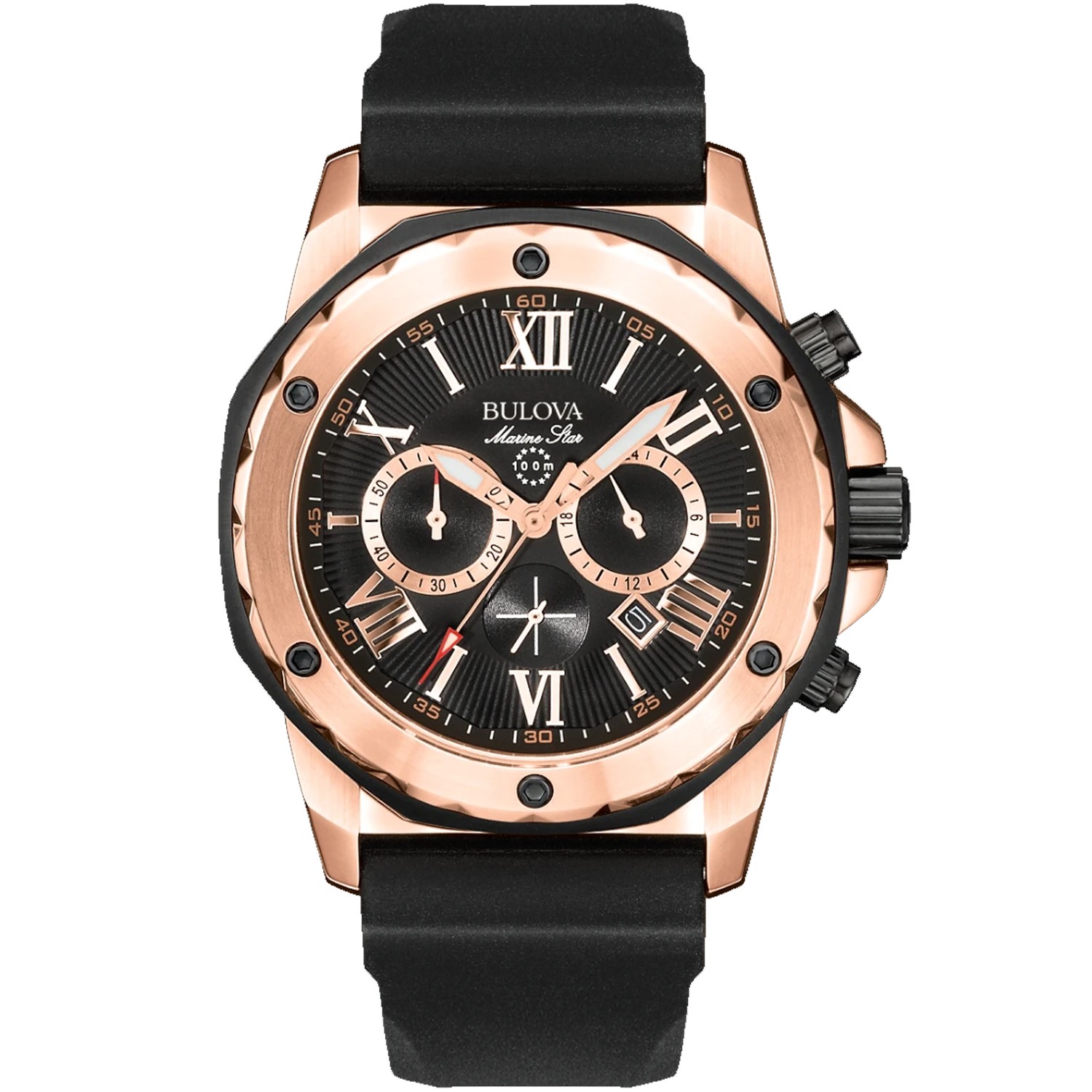 Bulova Marine Star Rubber Mens Watch 98B104-1