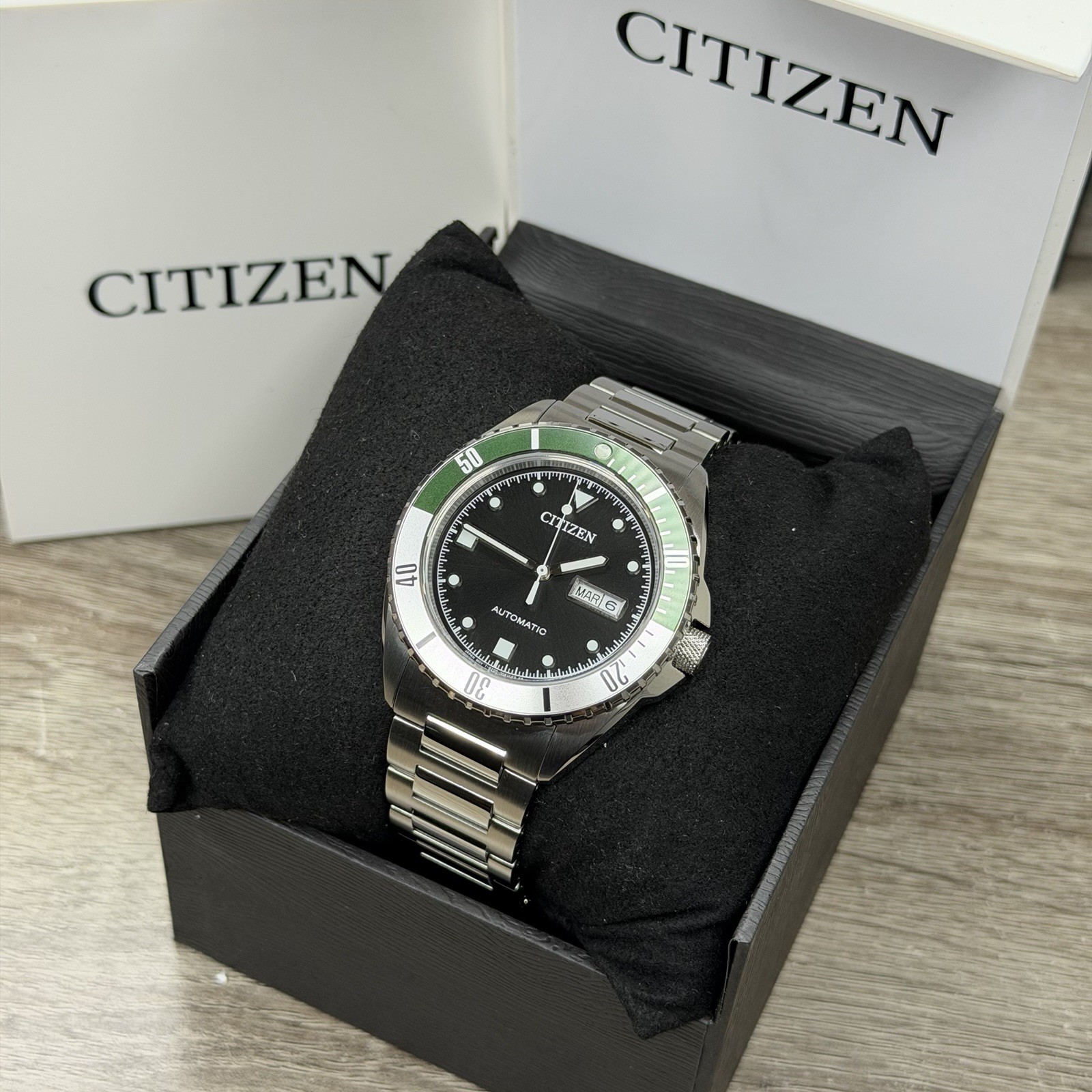 NEW✅AUTOMATIC✅ Citizen Day Date Black Dial Steel Men’s Watch NH7531-50E $675