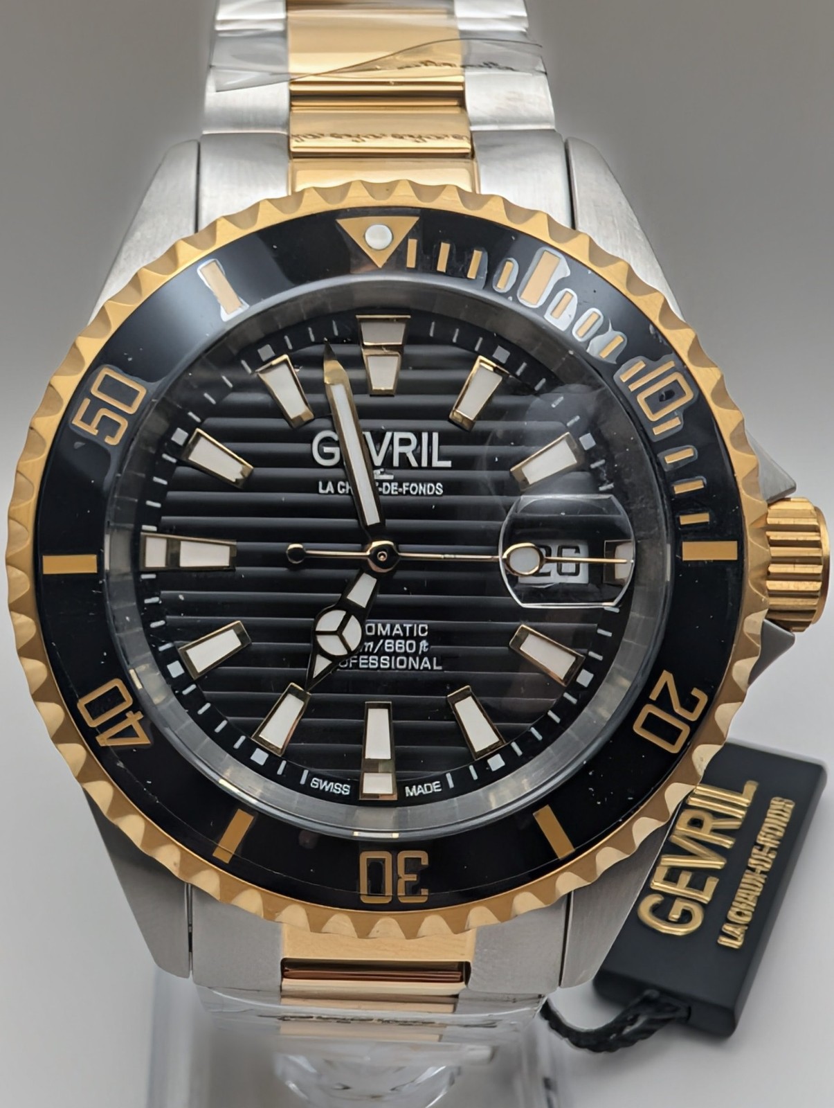 NEW Gevril Chambers 42602 Automatic Sellita SW200 Blue 42mm Watch Full Set