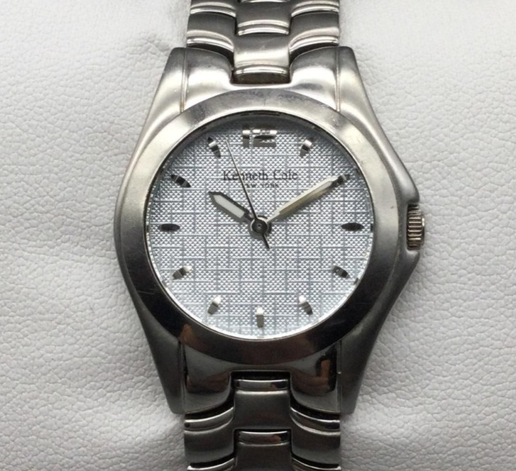 Kenneth Cole Womens Watch 25mm Silver Tone KC4329 New Battery 6″