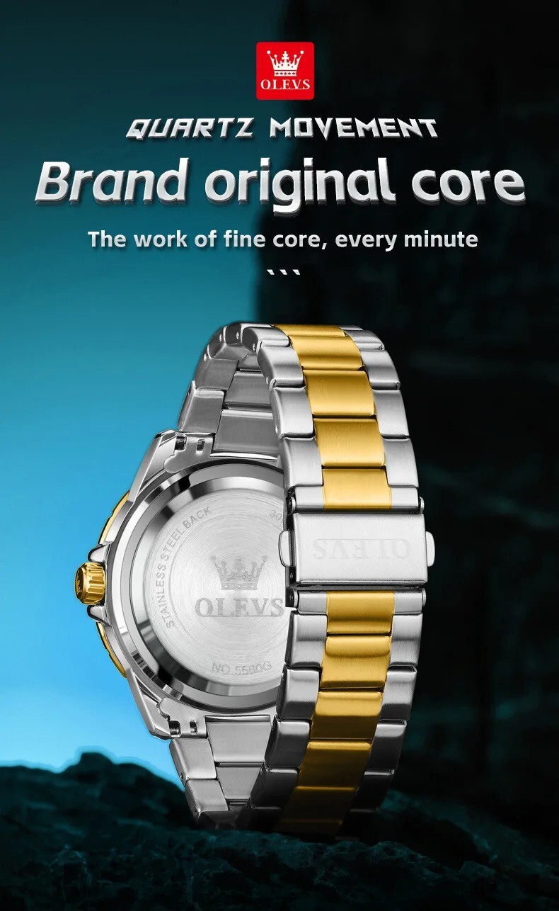 Waterproof Quartz Luminous Luxury OLEVS Watch Business Men’s Date Men Strap