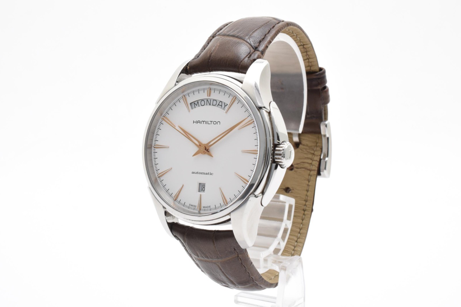 HAMILTON Jazzmaster H325050 White Dial 38mm Automatic Day Date Men’s Watch JAPAN