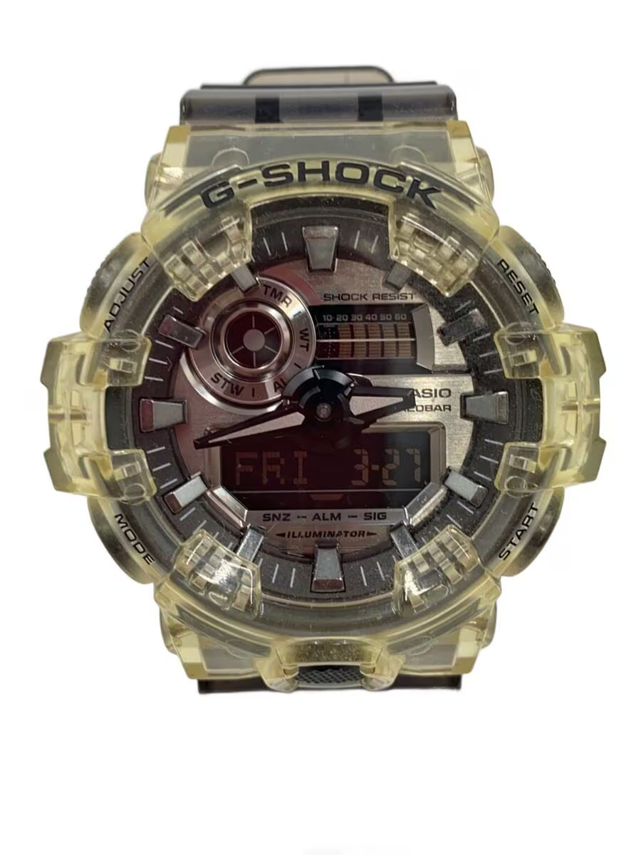 CASIO Quartz Watch G SHOCK Digital Analog Clear