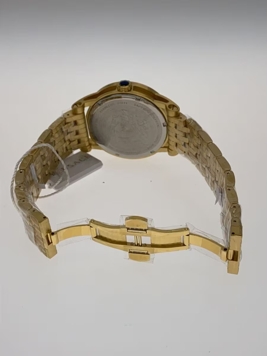 [B1S] Versace Quartz Gold Dial Stainless Steel Unisex Watch VERD00318 [w7p]