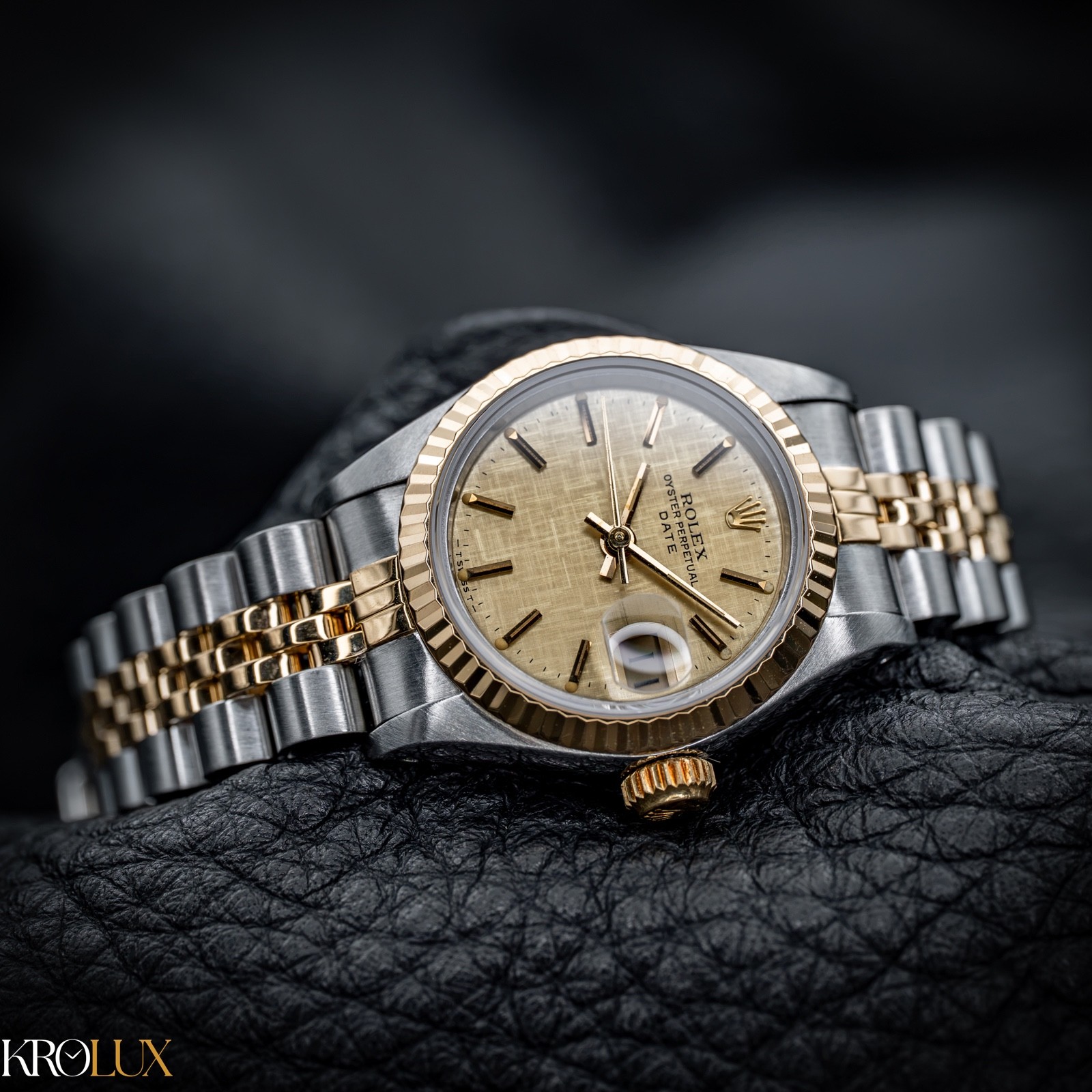 1982 Rolex Lady-Datejust 26mm Two-Tone Linen Dial 69173