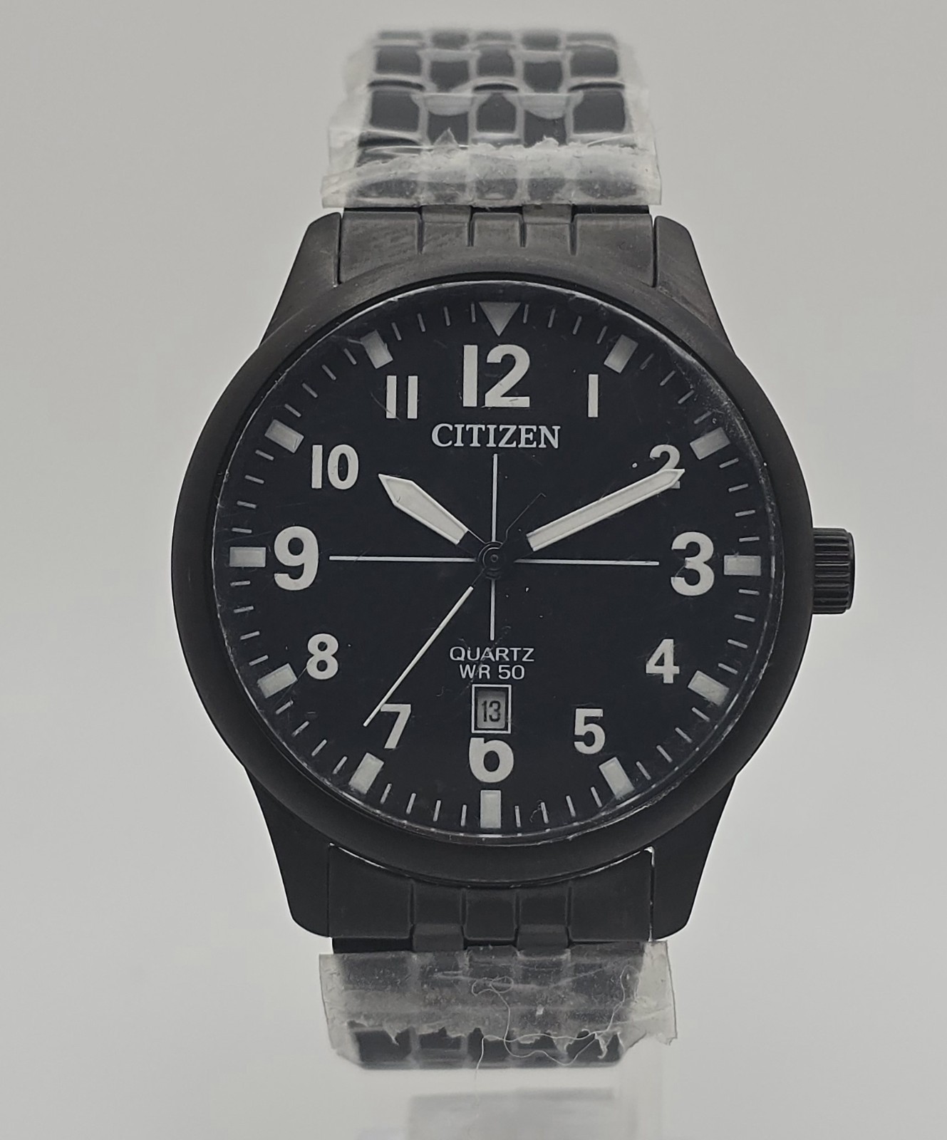 Citizen Quartz BI1055-52E Men’s Watch All Black IP Stainless Steel 40mm Date