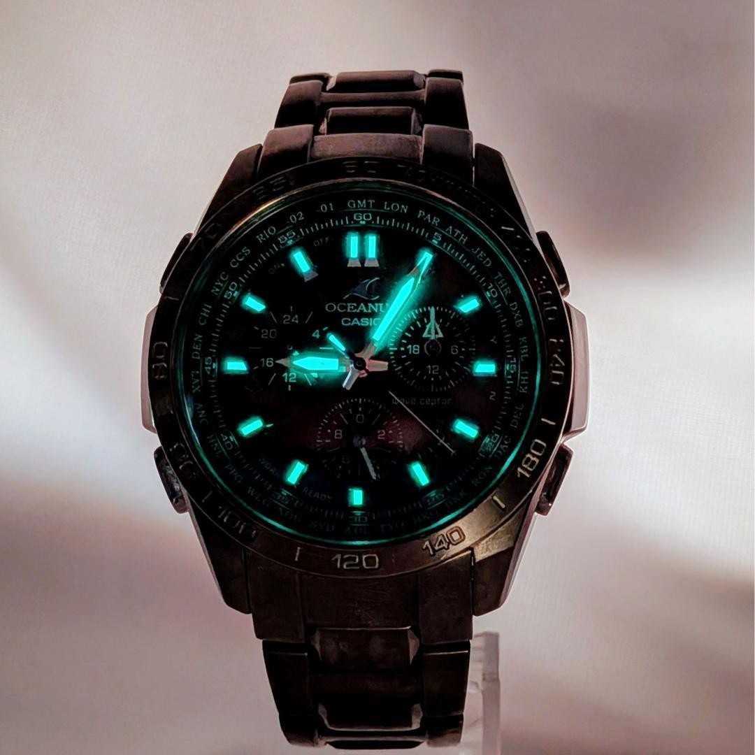 Casio Oceanus Radio-Controlled Solar Black Men’s Watch Japan 071266