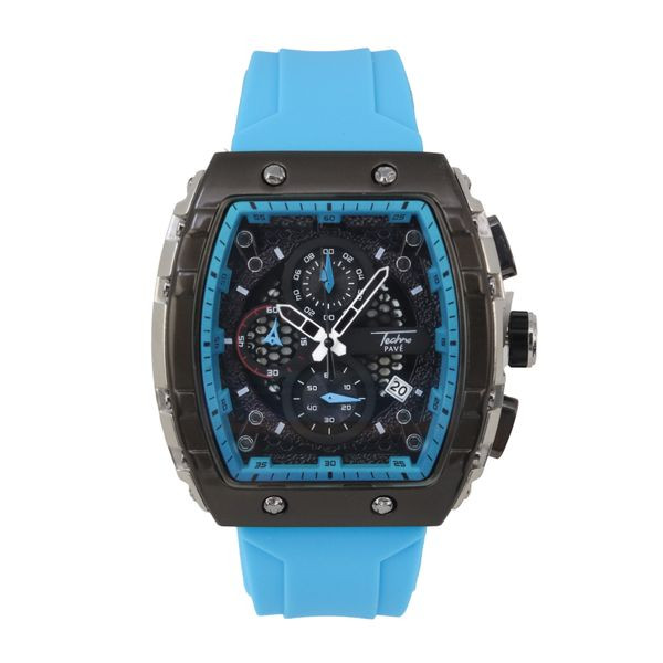 Men Luxury Watch Multi Function Chronograph Sports Silicone Band Waterproof Date