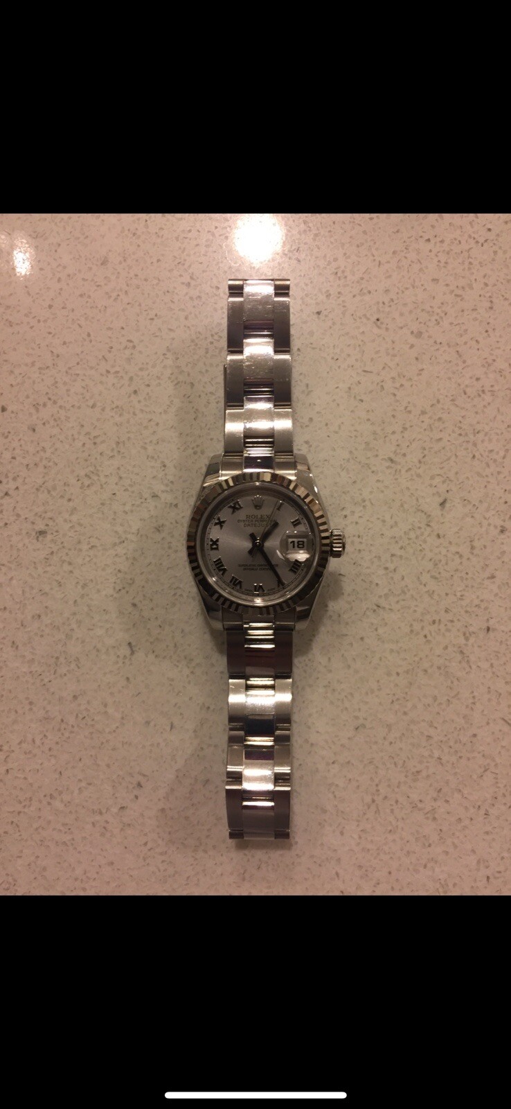 Rolex Datejust 179174 Silver Oyster Bracelet with Silver Bezel
