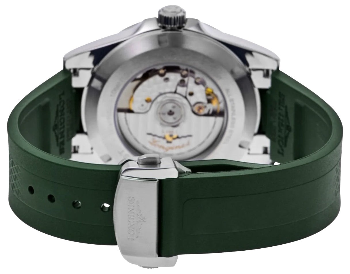 Longines Conquest Automatic Steel Green Dial Rubber Date Mens Watch L38304029