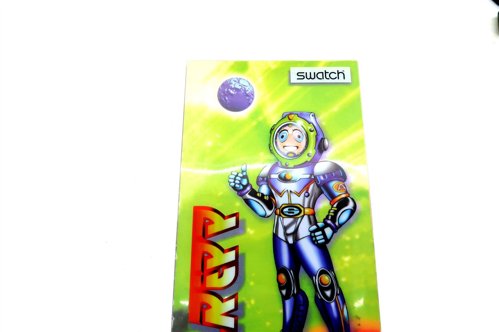 Swatch Watch STRIPP SDN120 Spaceman New 1996 Box Set ~ WORKS HAS DAMAGED BAND