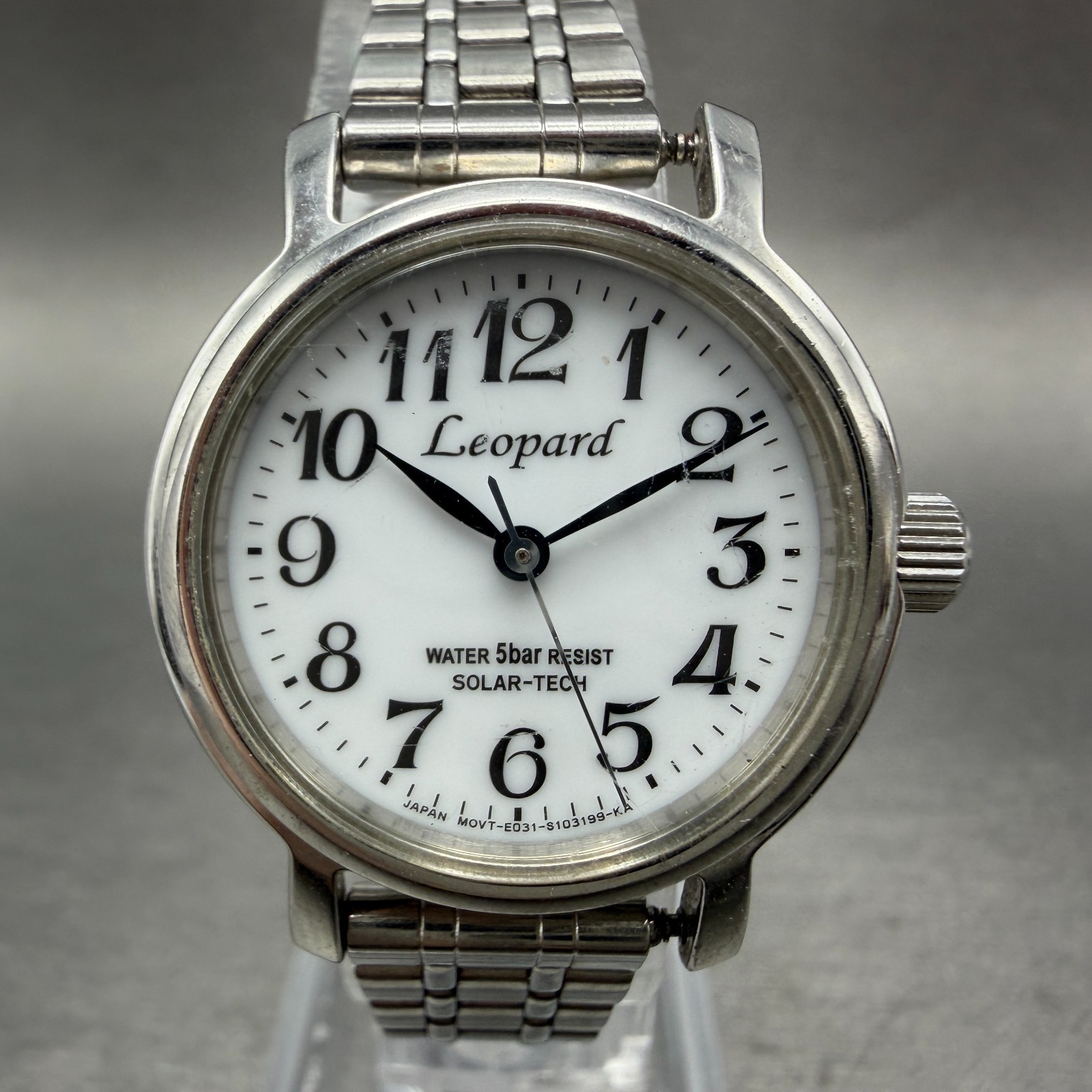 Citizen Leopard Solar Watch Women 27mm White Dial Silver Tone E031-S069351 Runs