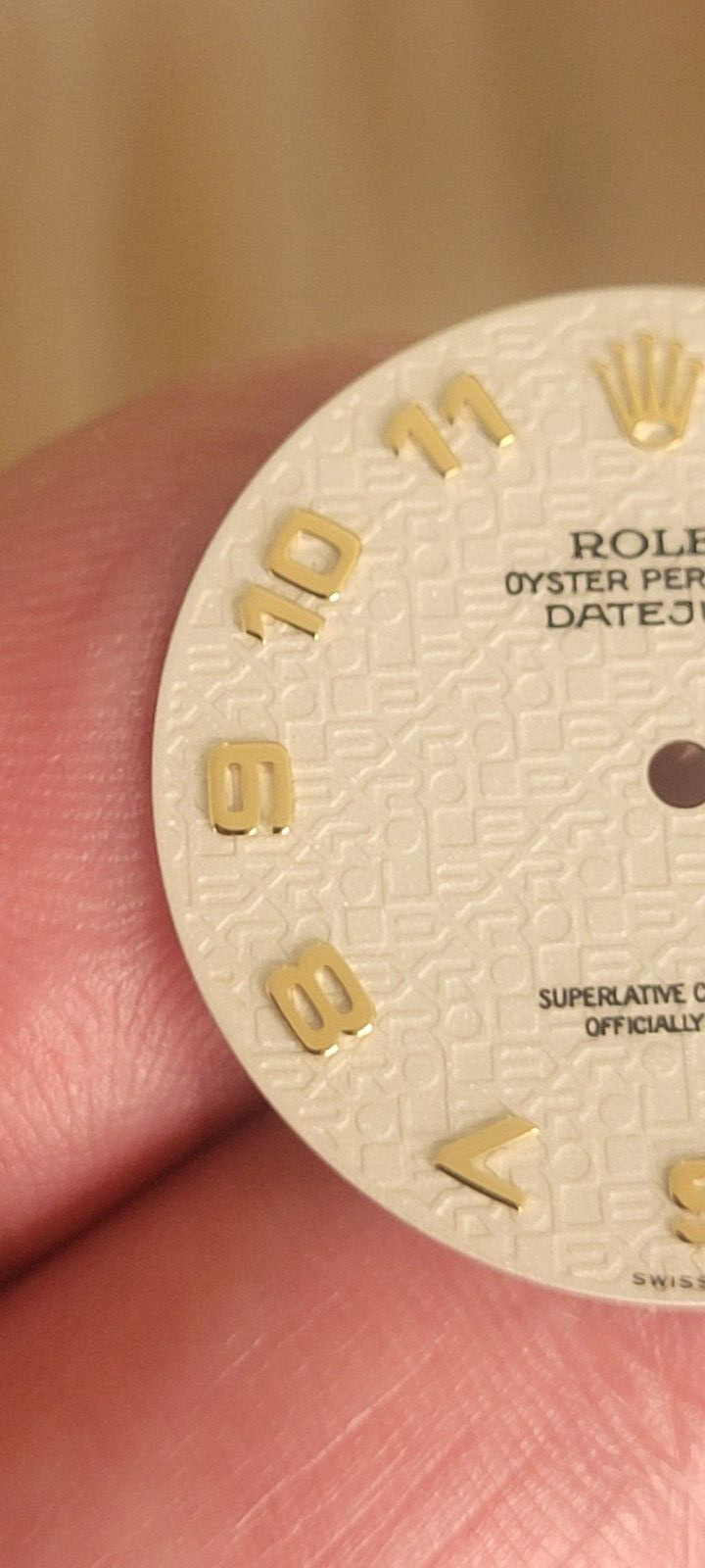 Rolex original quick set men’s dial 16013,16233,116233,off white Arabic Jubilee