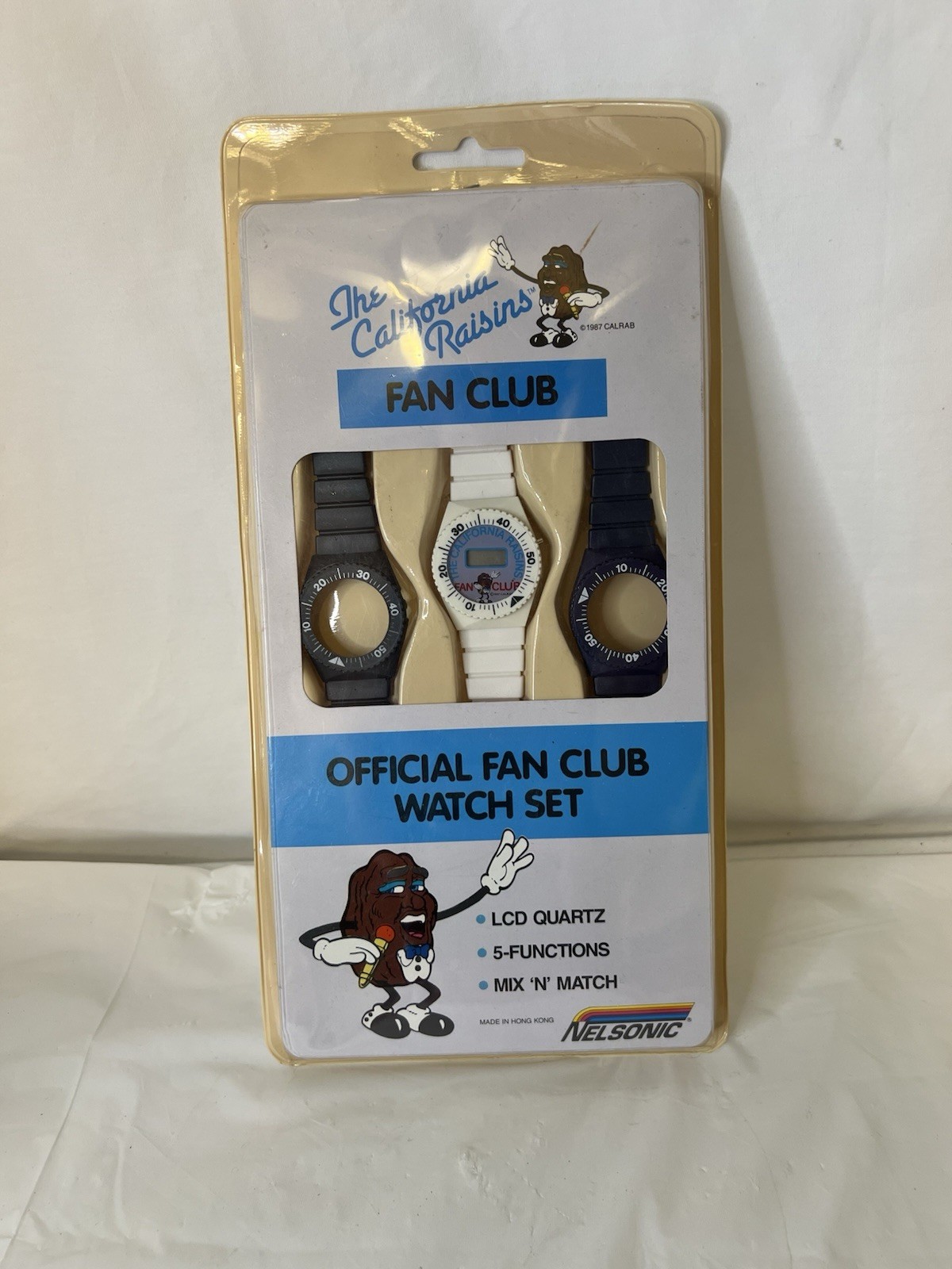1987 NEW California Raisins Fan Club LCD Watch Set Mix N Match Nelsonic