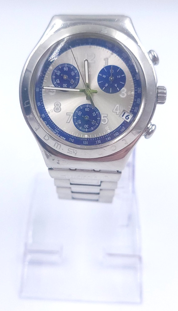 Vintage Swatch Irony Chrono Secret Agent 1998 (YCS407G) Swiss Steel 40mm