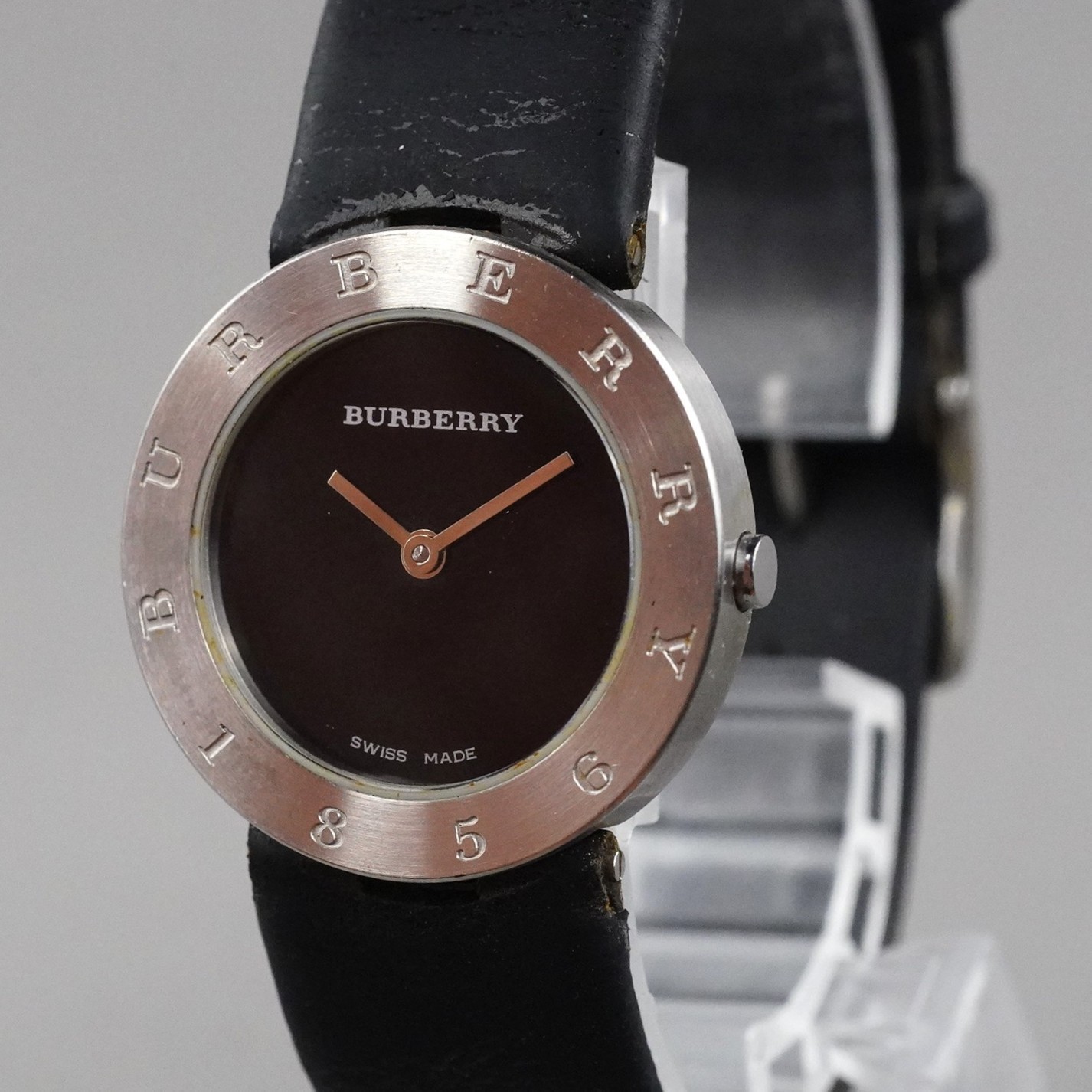 Burberry Vintage Women’s 14100L Wristwatch Silver 27mm New Battery