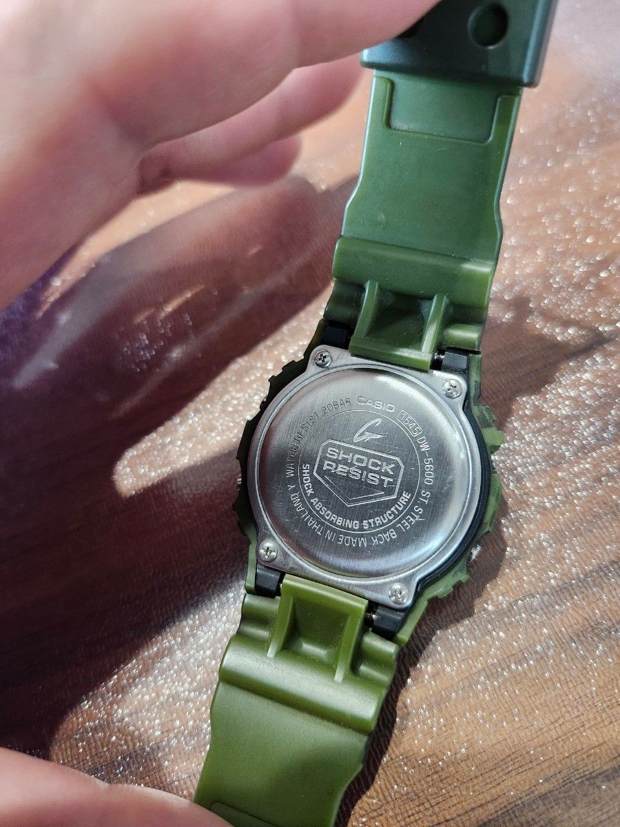 Rare excellent condition CASIO G SHOCK DW 5600 camouflage digital wristwatch