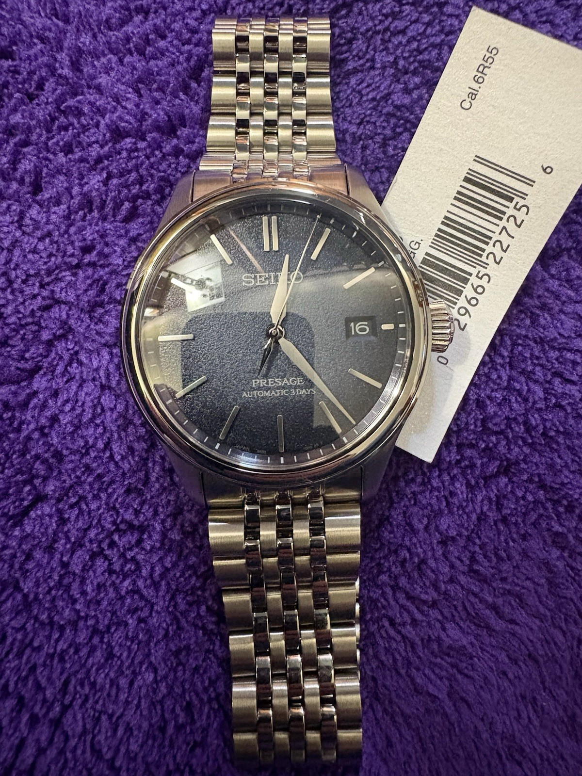 Seiko Presage Classic Series 40.2 mm Blue Dial Stainless Steel Watch SPB525