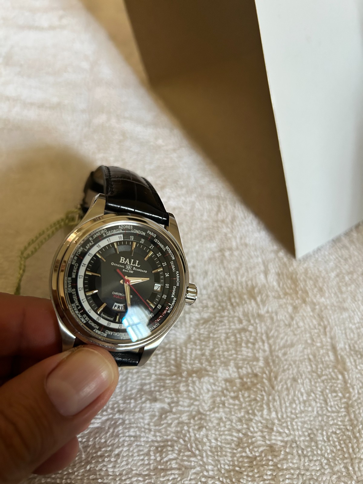 Ball Trainmaster World Time Automatic Chronometer Black Dial Men’s Watch COSC.
