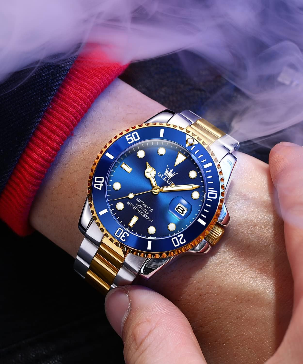 Luxury Men’s Waterproof Automatic Watch – Big Face & Luminous Design