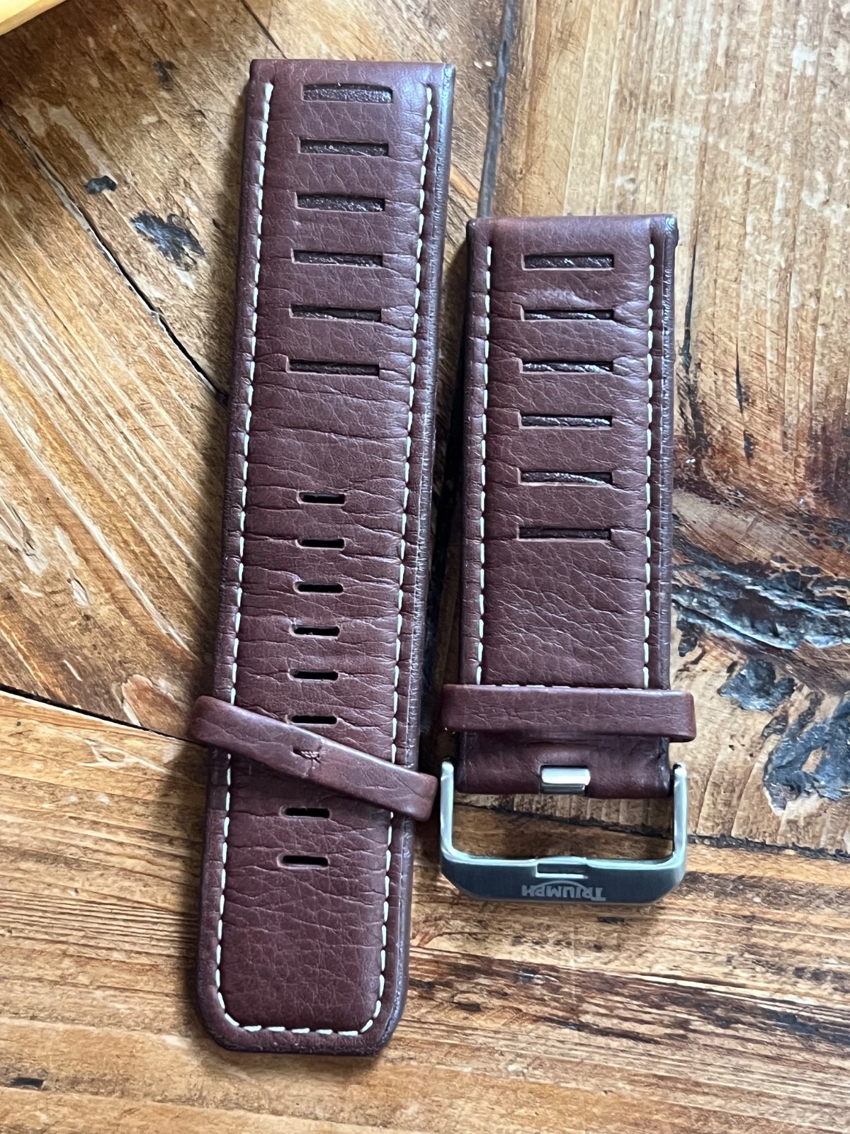 Triumph scrambler motorcycle chronograph watch brown Citizen Miyota 0s20