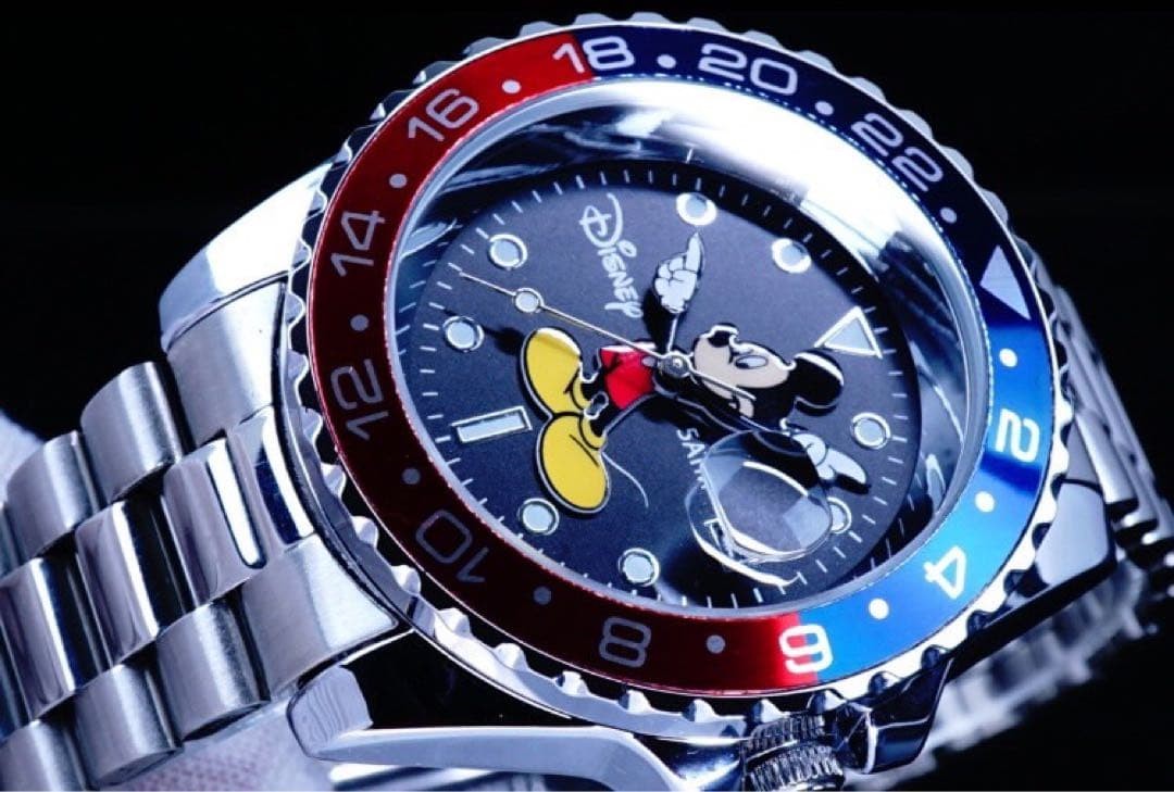 Disney MICKEY Mickey Mouse collaboration wristwatch GMT battery operated