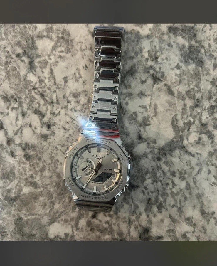 Casio G-Shock GM-2100D-7A Stainless Steel “CasiOak” Watch